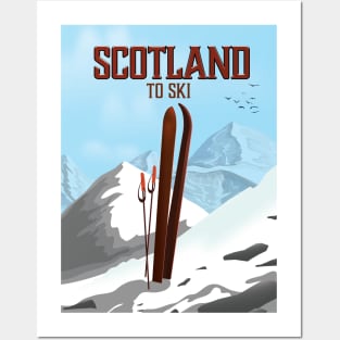 Scotland Ski poster Posters and Art